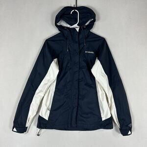 Columbia Rain Jacket Coat Women's Medium Full Zip Pockets Waterproof Windbreaker
